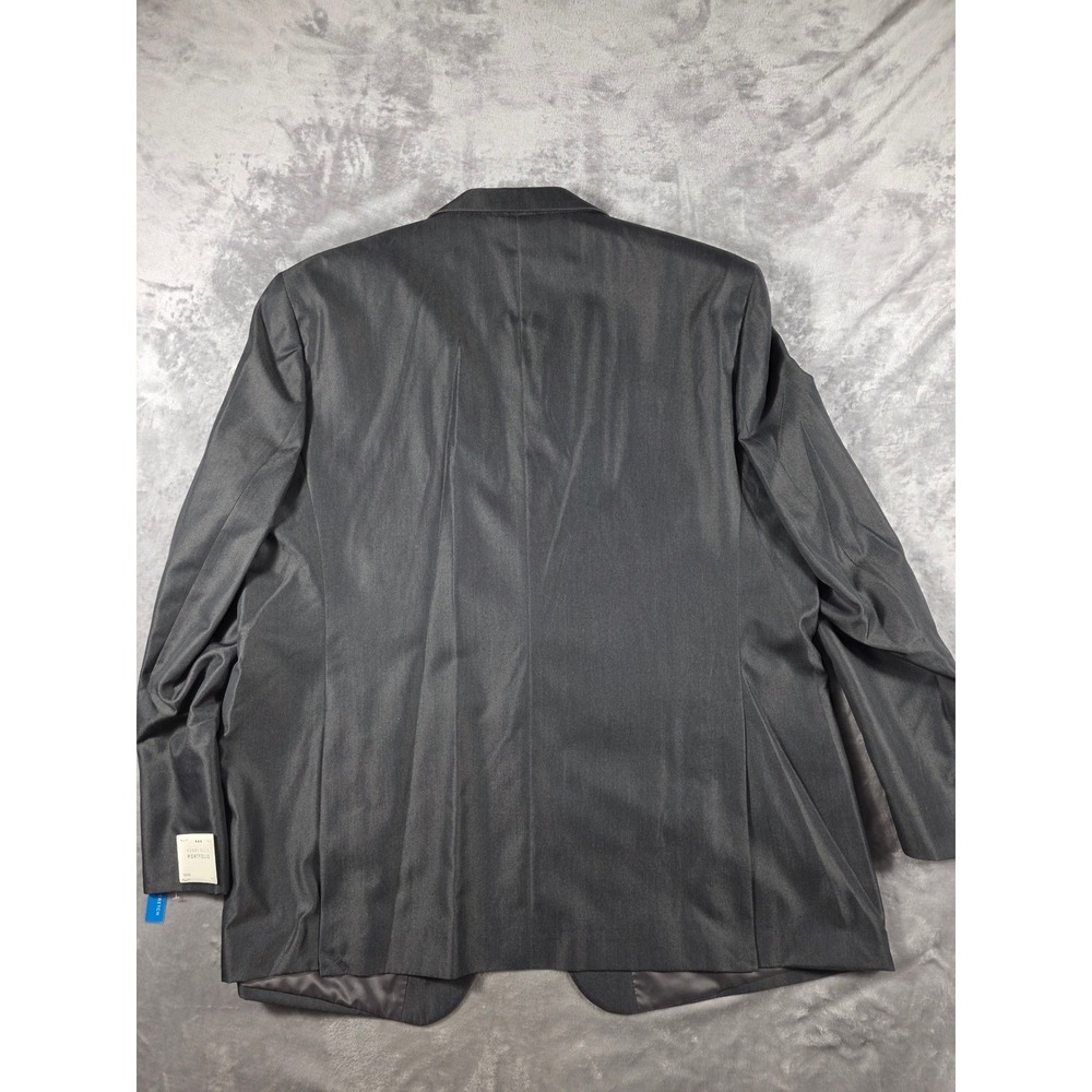 Perry Ellis Portfolio Jacket Mens‎ 52L Charcoal Comfort Stretch Slim Fit Blazer - Picture 10 of 10